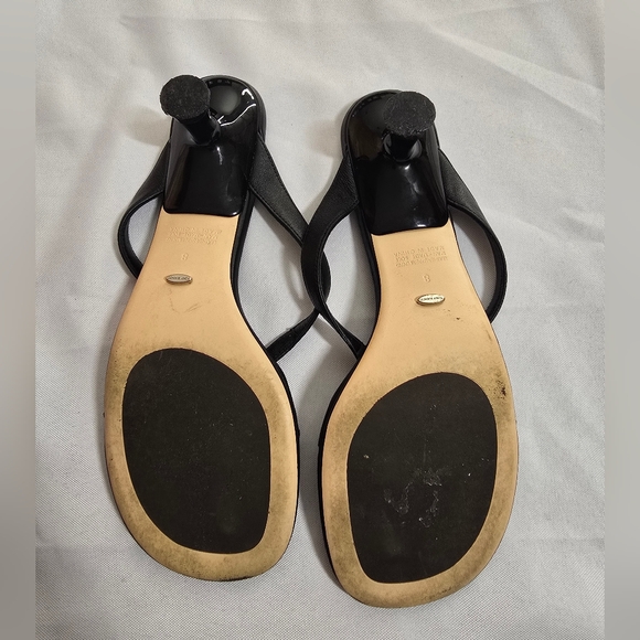 Tony Bianco Black Kitten Heel Thong Mules - Picture 5 of 8